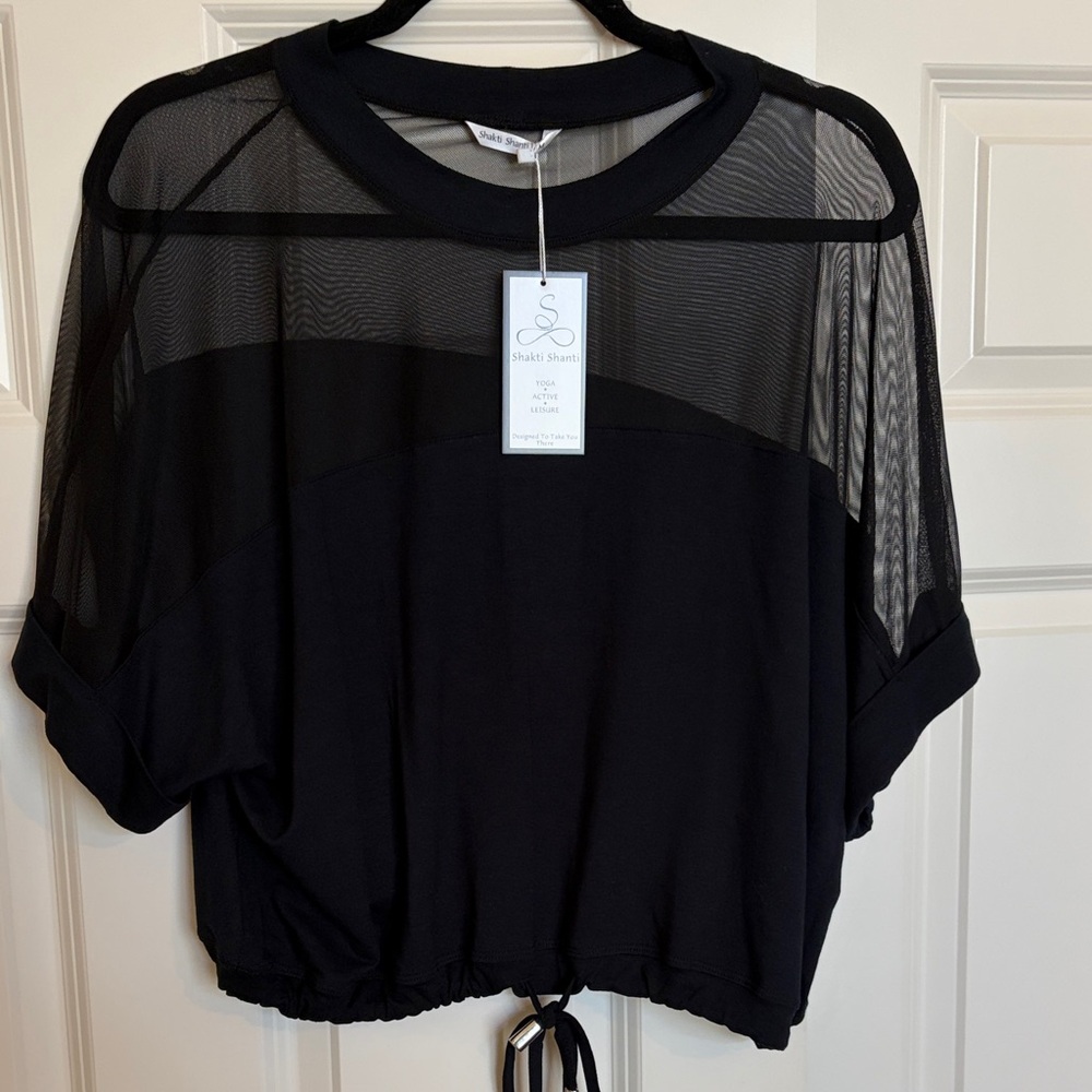 Mesh Black Women's Crop Top